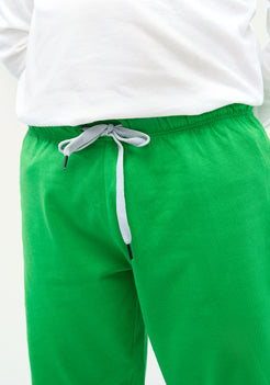 GREEN AND BLUE ZEBRA PRINT KNITTED PANTS