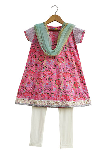Floral Lace And Sequin Kurti